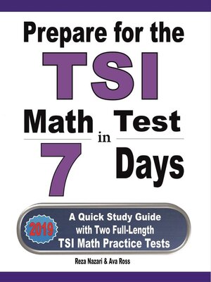cover image of Prepare for the TSI Math Test in 7 Days